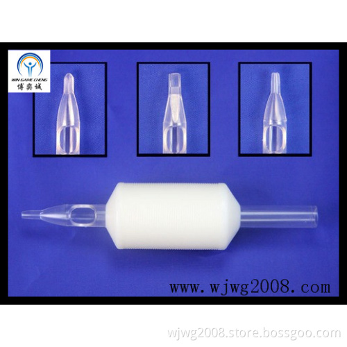 New Disposable 1" (25mm) White Plastic Grips with Transparency Tip